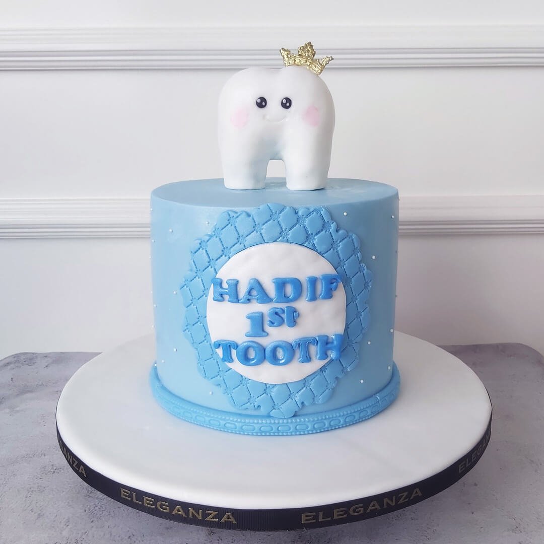 First Tooth Cake For Babies..Cute Cake For Baby Boy - YouTube