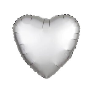 Matte Heart silver Balloon