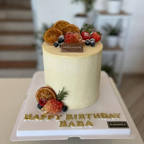Birthday fruit cake