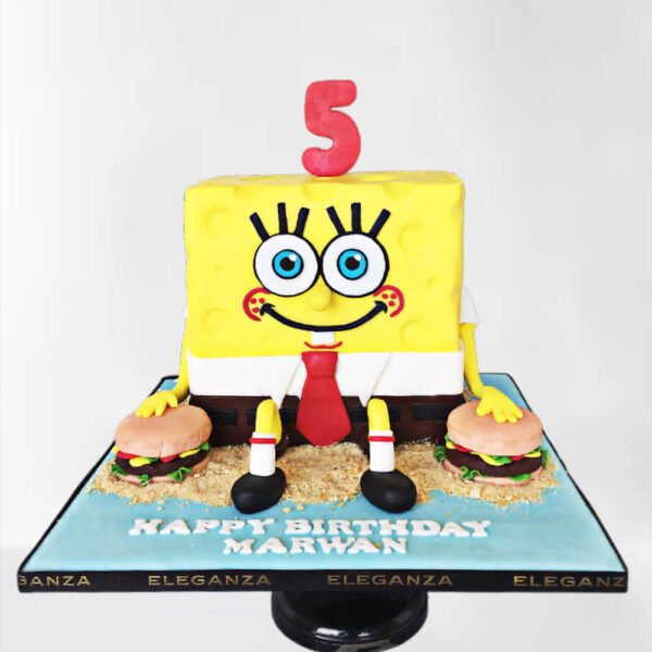 Sponge Bob burger cake